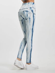 lässige Freddy Damen Jeans Skinny Fit Reißverschluss Taschen Blau