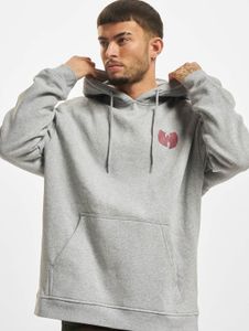 weicher Wu-Tang Herren Hoodie Kordelzug Kapuze 300 g/m² mit Baumwolle Grau
