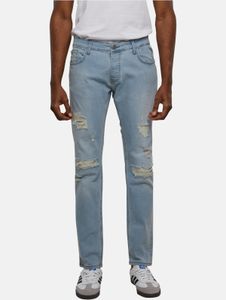 lässige 2Y Premium Herren Jeans Slim Fit Stretch Reißverschluss mit Baumwolle Blau