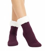 2 paia di calze calde da casa per bambini, calze invernali calde, antiscivolo con fodera in peluche 921382 Blu/Viola