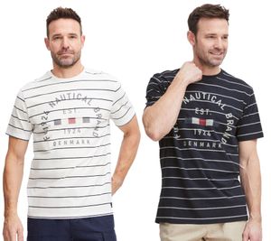 T-shirt girocollo da uomo Classic FQ1924 FQTom SS 21900644 in bianco o grigio