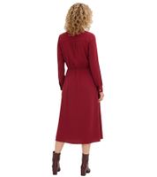 Women's Midi Dress with Shirt Collar, Evening Dress 907553 Red