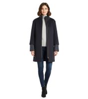 2-teiliger eleganter Damen Mantel 2-in1 Wollmantel und Daunenjacke mit recycelten Fasern 934964 Nachtblau
