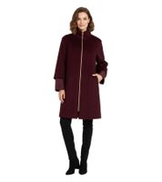 2-teiliger eleganter Damen Mantel 2-in1 Wollmantel und Daunenjacke mit recycelten Fasern 906403 Weinrot