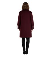 2-teiliger eleganter Damen Mantel 2-in1 Wollmantel und Daunenjacke mit recycelten Fasern 906403 Weinrot