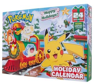 Pokemon Spielzeug Adventskalender mit Sammelfiguren und Zubehörteilen ab 4 Jahre 7570593