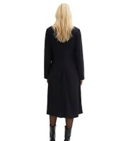 Robe asymétrique en twill noir pour femme, en lyocell doux, coupe midi, idéale pour une soirée (réf. 957960)