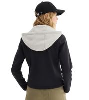  extravagante Damen Übergangs-Jacke mit abnehmbarem Kapuzen-Einsatz 969863 Schwarz/Grau