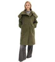 pflegeleichter Damen Mantel in Wolloptik Oversized Übergangs-Jacke 952474 Grün