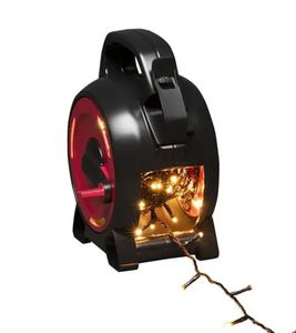 Guirnalda de luces navideñas para exteriores Konstsmide, 7 metros, 100 LED, ámbar, resistente al agua IP44, negro/rojo