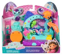 7-Piece GABBY'S DOLLHOUSE Toy Set: MerCat's Aquarium for the Dollhouse – Pink/Turquoise/Multicolor
