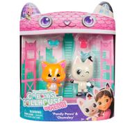 2-Piece GABBY'S DOLLHOUSE Toy Set: Pandy Paws & Chumsley Figures with Accessories – Pink/Turquoise/Multicolor