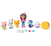 11-teiliges GABBY`S DOLLHOUSE Spielzeug-Set Cat-Venture Crew Pack Puppenhaus Zubehör mit Figuren Pink/Türkis/Bunt