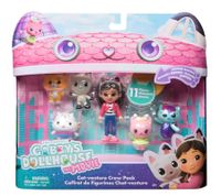 11-teiliges GABBY`S DOLLHOUSE Spielzeug-Set Cat-Venture Crew Pack Puppenhaus Zubehör mit Figuren Pink/Türkis/Bunt