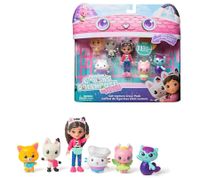 11-teiliges GABBY`S DOLLHOUSE Spielzeug-Set Cat-Venture Crew Pack Puppenhaus Zubehör mit Figuren Pink/Türkis/Bunt