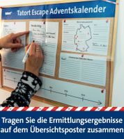 Tatort Escape Feiertags-Kalender mit 24 Umschläge ab 14 Jahre Adventskalender Krimi 9577952
