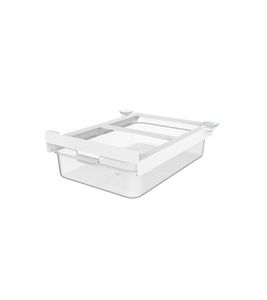 Rotho CAUMA Refrigerator Organizer Drawer 2.6L Fridge Box / Freshness Container 9556204 Transparent/White