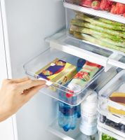 Rotho CAUMA Refrigerator Organizer Drawer 2.6L Fridge Box / Freshness Container 9556204 Transparent/White