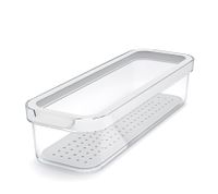 Rotho CAUMA Kühlschrankorganizer 1,15 Liter Stapelbare Frischebox mit Deckel 9117980 Transparent/Weiß
