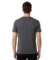 plakatives Tom Tailor Herren T-Shirt Baumwoll-Sportshirt mit Logo Schriftzug 1037735 10899 Grau/Türkis