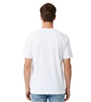 Sustainable Tom Tailor Men's T-Shirt – Organic Cotton Sport Shirt with Applied Logo Lettering – 1045021 20000 White