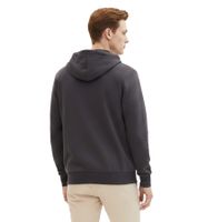 Simple Tom Tailor Men's Hooded Sweatshirt Jacket with Logo, Cotton Jacket 1043727 10899 Gray