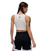 NIKE Sportswear Essentials oder Jordan Damen Crop-Top Tank-Top mit Logo Sport-Shirt FB8279-0100 Schwarz oder DX4700-133 Weiß