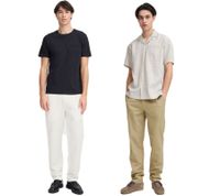 klassische CASUAL FRIDAY CFPandrup Herren Leinenhose aus Baumwolle Sommerhose 20505421 Beige oder Weiß
