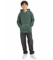 nachhaltiger Kinder Hoodie für Jungen aus weichem Baumwoll-Mix Kapuzen-Pullover mit Skelett 922809 Grün oder 918185 Schwarz