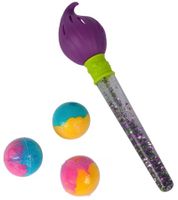 10er Sparpack GLIBBI Badepinsel Set magische Kinder Badebomben mit Glitzerpinsel im Set nachfüllbar 3x30gr 105953570 Lila/Bunt