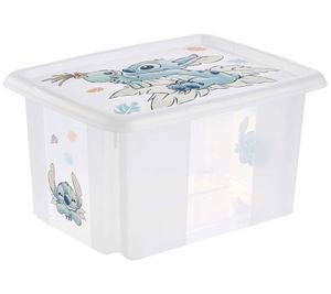 keeeper Aufbewahrungsbox Karolina "Stitch" mit Deckel Stapel-Box 15L Vorratsbox 9575479 Weiß/Transparent