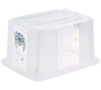 keeeper Aufbewahrungsbox Karolina "Stitch" mit Deckel Stapel-Box 15L Vorratsbox 9575479 Weiß/Transparent