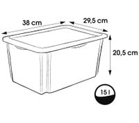 keeeper Aufbewahrungsbox Karolina "Peppa Pig" mit Deckel Stapel-Box 15L Vorratsbox 9575388 Weiß/Transparent
