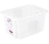 keeeper Aufbewahrungsbox Karolina "Peppa Pig" mit Deckel Stapel-Box 15L Vorratsbox 9575388 Weiß/Transparent