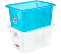keeeper Aufbewahrungsbox Karolina "Peppa Pig" mit Deckel Stapel-Box 15L Vorratsbox 9575388 Weiß/Transparent
