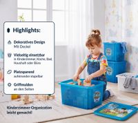 keeeper Aufbewahrungsbox Karolina "Paw Patrol" mit Deckel Stapel-Box 15L Vorratsbox 9574882 Blau/Transparent