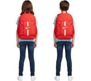 NIKE Academy Team Soccer Back Kinder Rucksack für Mädchen und Jungen Fußball-Tasche 22L Rot