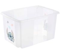 keeeper Aufbewahrungsbox Karolina "Stitch" mit Deckel Stapel-Box 45L Vorratsbox 9575281 Weiß/Transparent