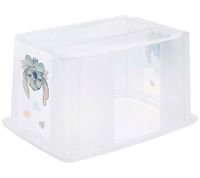 keeeper Aufbewahrungsbox Karolina "Stitch" mit Deckel Stapel-Box 45L Vorratsbox 9575281 Weiß/Transparent