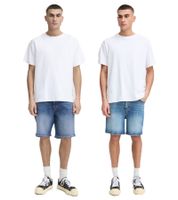 klassische SOLID SDRyan Herren Jeansshorts mit Nieten Denimshorts Jeans-Bermuda 21108646 Blau