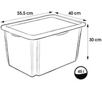 keeeper Aufbewahrungsbox Karolina "Peppa Pig" mit Deckel Stapel-Box 45L Vorratsbox 9572190 Weiß/Transparent