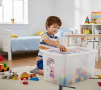 keeeper Aufbewahrungsbox Karolina "Peppa Pig" mit Deckel Stapel-Box 45L Vorratsbox 9572190 Weiß/Transparent