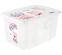 keeeper Aufbewahrungsbox Karolina "Peppa Pig" mit Deckel Stapel-Box 45L Vorratsbox 9572190 Weiß/Transparent