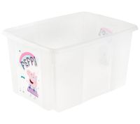 keeeper Aufbewahrungsbox Karolina "Peppa Pig" mit Deckel Stapel-Box 45L Vorratsbox 9572190 Weiß/Transparent