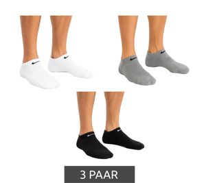 3 Paar NIKE Everyday Cush Unisex Baumwoll-Socken schlichte Sneaker-Socken Trainings-Socken Baumwoll-Socken Strümpfe SX7673-964 Schwarz/Weiß/Grau