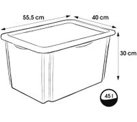 keeeper Aufbewahrungsbox Karolina "Paw Patrol" mit Deckel Stapel-Box 45L Vorratsbox 9575184 Blau/Transparent