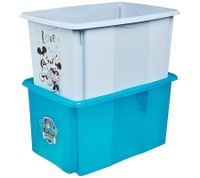 keeeper Aufbewahrungsbox Karolina "Paw Patrol" mit Deckel Stapel-Box 45L Vorratsbox 9575184 Blau/Transparent