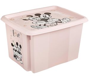 keeeper Aufbewahrungsbox Karolina "Minnie Maus" mit Deckel Stapel-Box 30L Vorratsbox 9575086 Nordic Pink