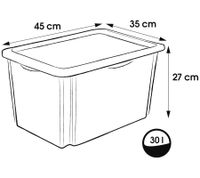 keeeper Aufbewahrungsbox Karolina "Minnie Maus" mit Deckel Stapel-Box 30L Vorratsbox 9575086 Nordic Pink
