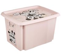 keeeper Aufbewahrungsbox Karolina "Minnie Maus" mit Deckel Stapel-Box 30L Vorratsbox 9575086 Nordic Pink